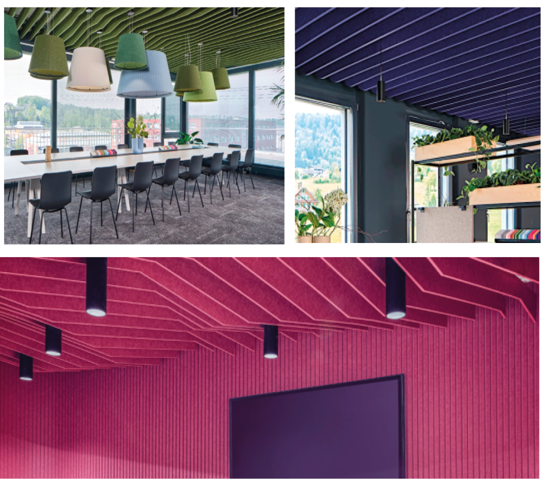 Square Radiant Baffle - Die Heiz-/ Kühldecke mit Akustikbaffeln